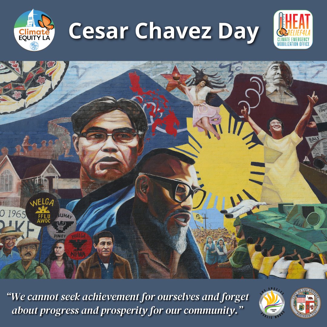 “We cannot seek achievement for ourselves and forget about progress and prosperity for our community.' Read CEMO Director Marta Segura's annual Cesar Chavez Day reflection: climate4la.org/Cesar-Chavez-2… #CesarChavezDay #ClimateEquityLA