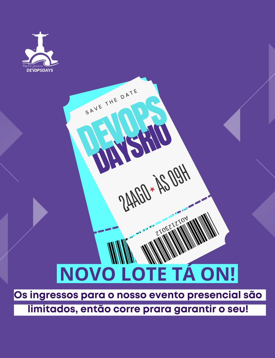 devopsdayrio's tweet image. Já garantiu a sua vaga no nosso evento presencial desse ano?  👉🏻 Clique no link e garanta seu ingresso agora mesmo!! bit.ly/DEVOPSDAYSRIO2…