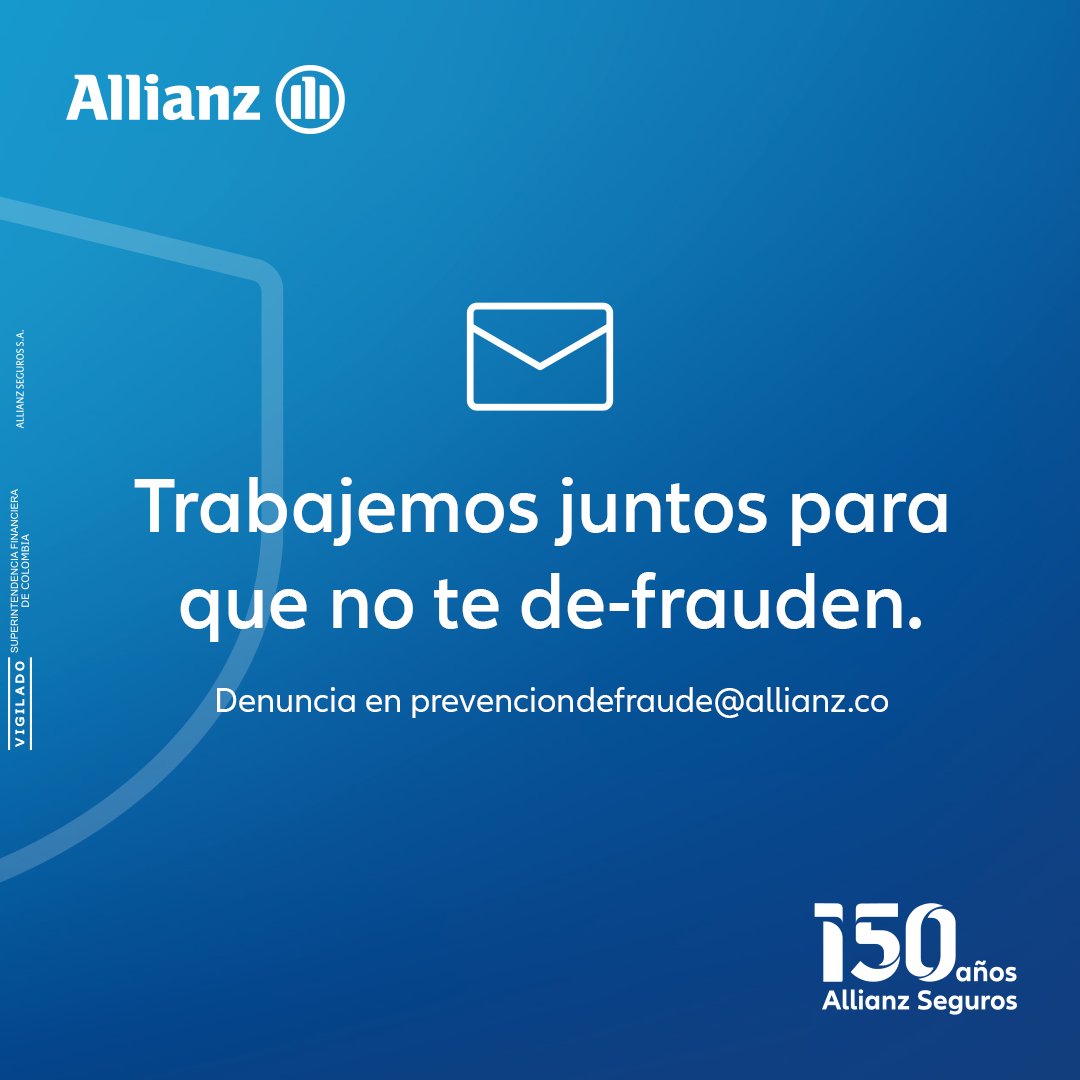 El phishing es un tipo de estafa digital que intenta engañarte para que reveles información personal o financiera, protégete para que no te de-frauden. 📷 #AntiFraude #AllianzNoTeDefrauda📷