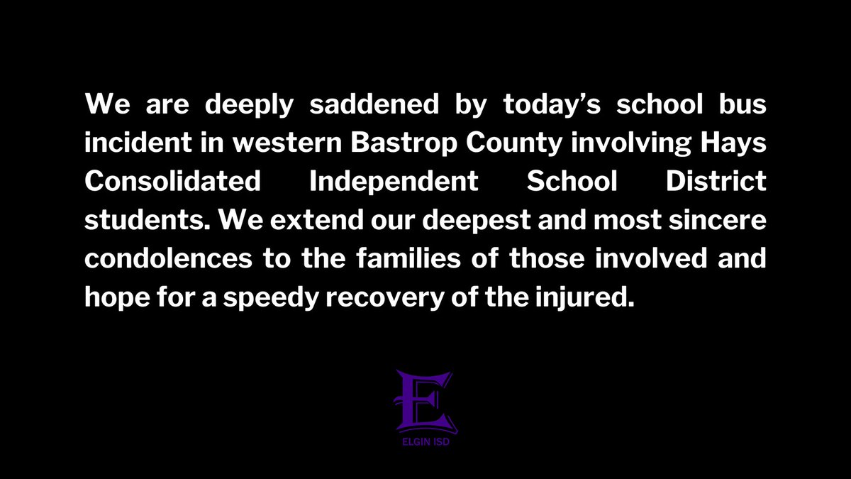 Our thoughts are with our <a href="/HaysCISD/">Hays CISD</a> neighbors: