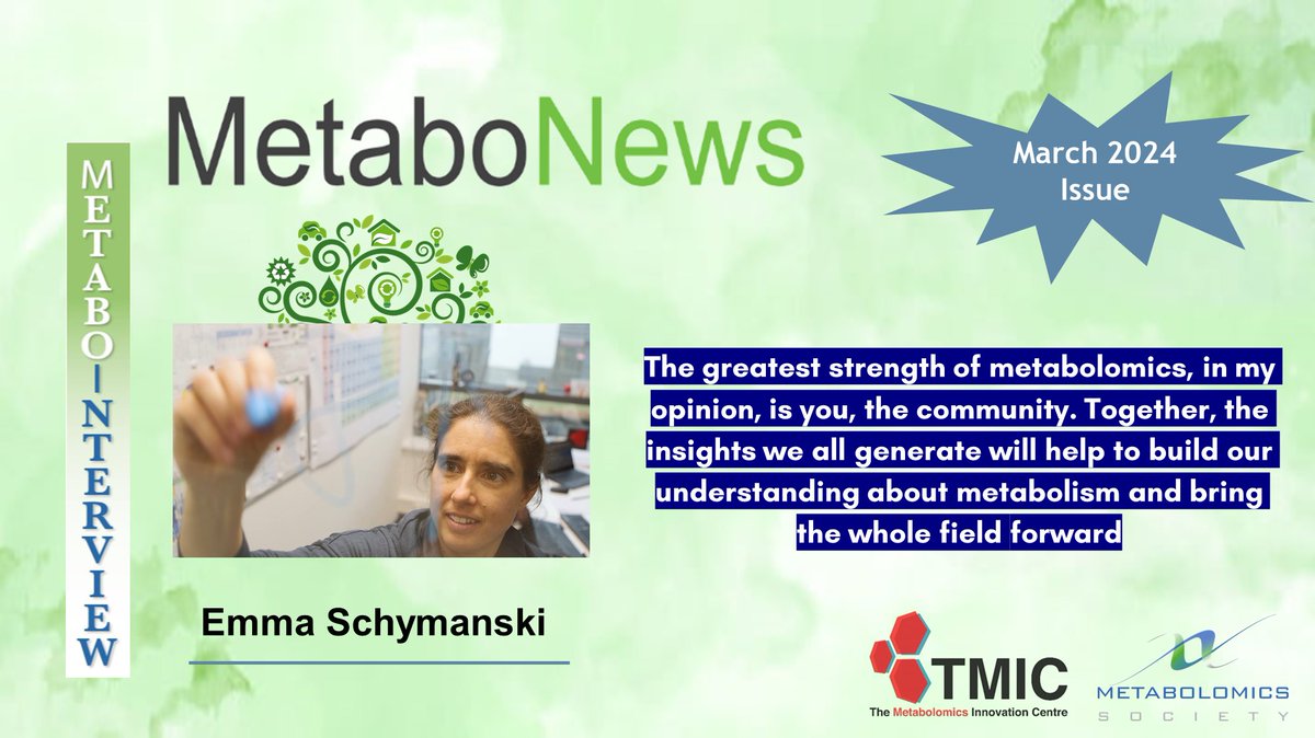 #MetaboNews March 2024 Issue is here! Explore the world of #Exposomics via #MetaboInterview with Dr. Emma Schymanski @ESchymanski in #Luxembourg Combining #cheminformatics and computational #metabolomics metabolomicscentre.ca/metabonews-mar…