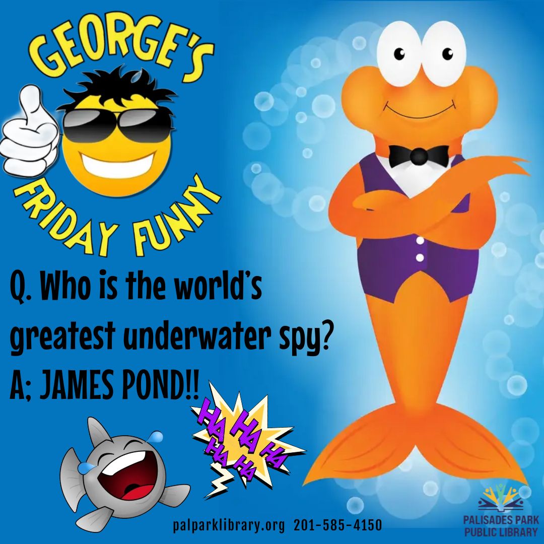 Today is World Water Day...and of course George has a 'waterful' joke for us! #WorldWaterDay #palisadesparkpubliclibary #georgesfridayfunny #jokeoftheday #palisadesparknj