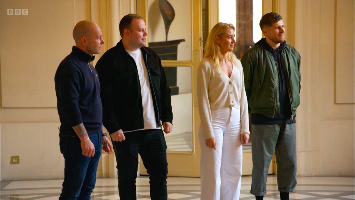 Banquet worthy and banquet ready! The four chefs arrive in Paris!
#GreatBritishMenu
#BenPalmer
<a href="/ChefSmith1987/">Adam Smith</a>
#KateAusten
<a href="/Kirk_haworth/">Kirk Haworth</a>
