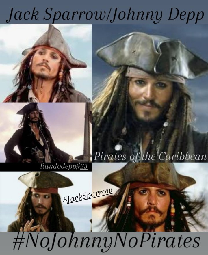 My absolute favorite Pirate,
Captain Jack Sparrow!...
🏴‍☠️☠🏴‍☠️
#NoJohnnyNoPirates
#PiratesoftheCaribbean
#JohnnyDepp #JackSparrow
#JohnnyDeppBestActor
#JohnnyDeppIsMoreImportant
#JohnnyDeppRises
#JohnnyDeppKeepsWinning
#JohnnyDeppIsLoved
#JohnnyDeppIsALegend
#JohnnyDeppIsARockStar