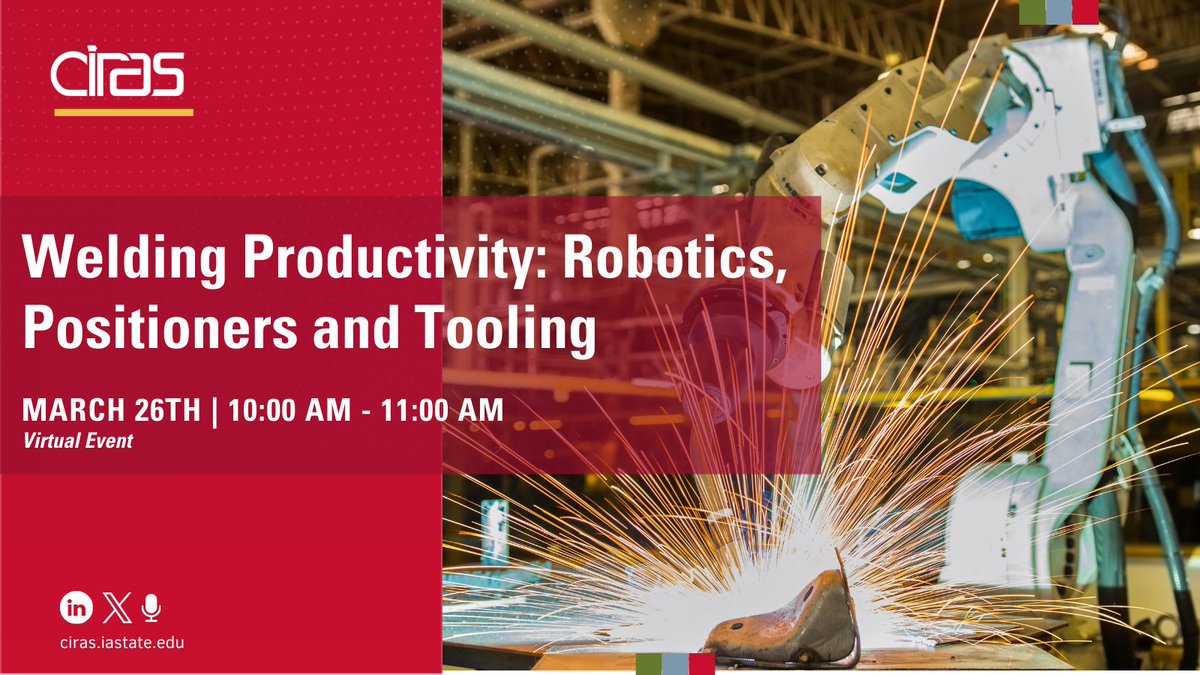 Next week, join us for a virtual event for welding fabricators and their comprehensive support teams, including operators, engineers, supervisors, and owners. This session will provide insights into productivity and efficiency. Save your virtual seat: ow.ly/gWPx50QZXSA