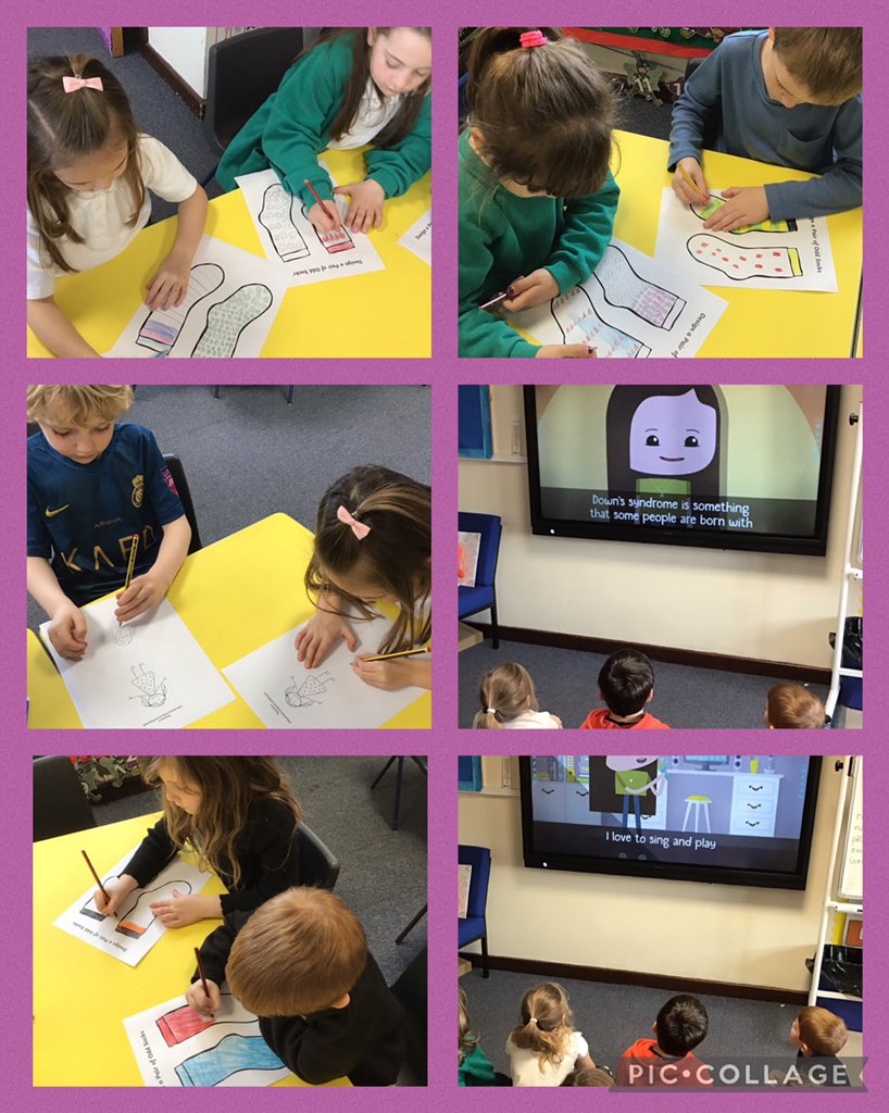 Blwyddyn 1 wore odd socks for World Down Syndrome Day. We had lots of fun designing our own odd socks and completed a range of activities to promote the theme ‘End the Stereotypes’. @WorldDSDay @21PlusDS