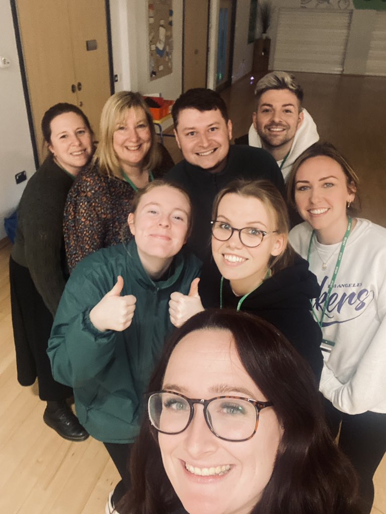 Team Sleeping Under The Stars ready for a fun filled night full of activities 💚