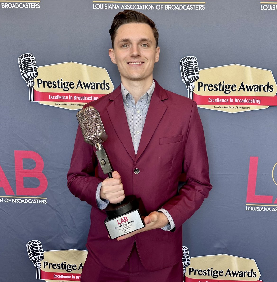 JustinMargolius's tweet photo. Just wanted to let everyone know that @KPLC7Sports is taking some hardware home to SWLA as the Top Small Market Sports Department in Louisiana!

Want to share this with the incredible sports team that I work with in @MatthewJTravis_ and @DevonDistefano https://t.co/8OgitrAN7P