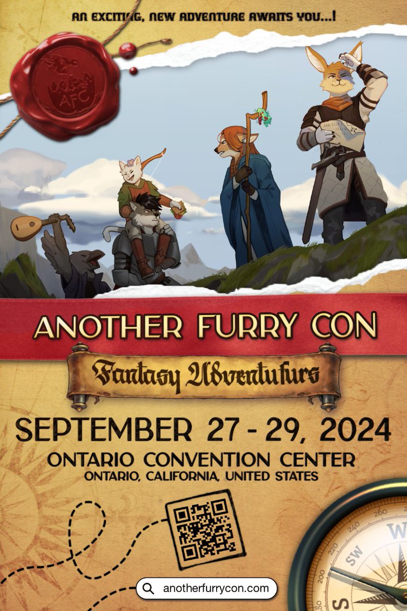 We are pleased and honored to officially announce AFC, a new furry convention taking place in Southern California September 27-29, 2024 at the Ontario Convention Center! To help celebrate our launch, the First 100 Attendee badges are specially discounted! #furry #afcon2024 #anfc