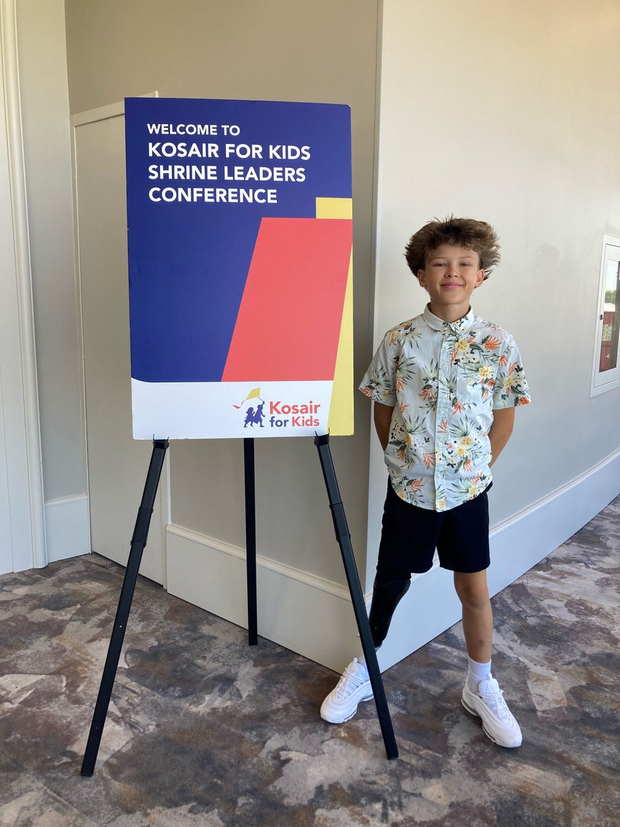 'I’m so grateful for “the men behind the mission,' and each opportunity I’ve had to interact with nobles along the way.' —a quote from Zavi's speech at Wednesday's AR Conference. He has grown up wearing legs customized for him in #POPS, made possible by @shriners & @shrinershosp