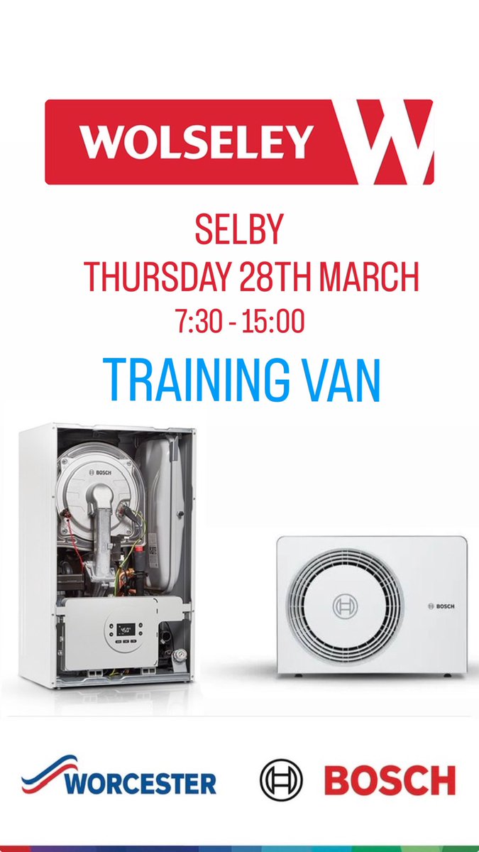 Have a great weekend all! Busy week next week, myself and our mobile trainer will be at a local merchant near you. Get hands on training on our current gas boilers, talk all things <a href="/WorcesterBosch/">Worcester Bosch Professional</a>. Freebies, promo’s and no CHMM boiler tax! What’s not to love! 😍