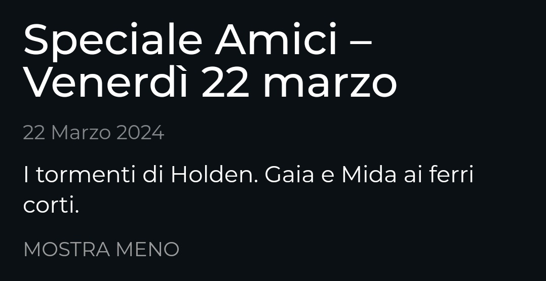 uno speciale di amici non può farti paura
lo speciale:

#amici23