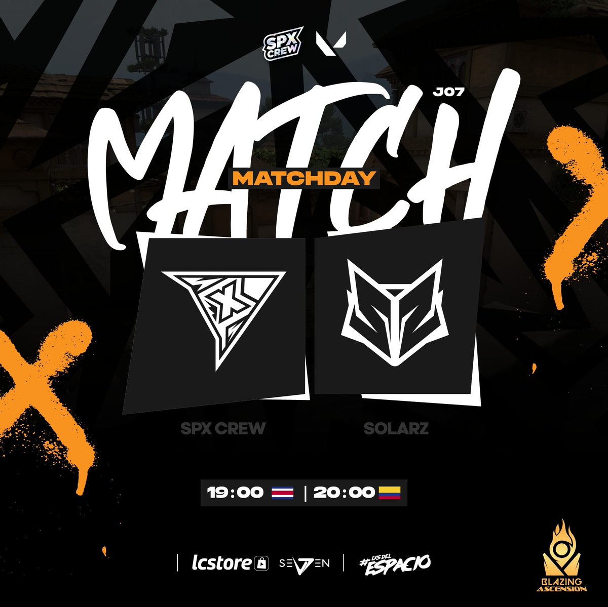 MATCH DAY 🚀

Termina la primera vuelta de partidos en la #BlazingAscension ⚡🚀 ¡Confiamos en la victoria! #GarraSPX

🆚 @solarz_cr
⏰ 19:00 🇨🇷
📹 twitch.tv/elgremiocr

#LxsDelEspacio #Valorant <a href="/ELGREMIOCR/">EL GREMIO</a>