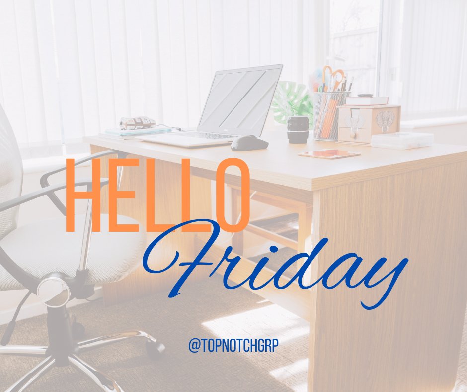 Kickstart your weekend with peak performance! Let's power up those devices and conquer any tech challenges together! At Top Notch, we've got your back! #FridayVibes #TechNews #FridayFeeling #FridayMotivation #cybersecuritytips #technology #Friday #CybersecurityNews