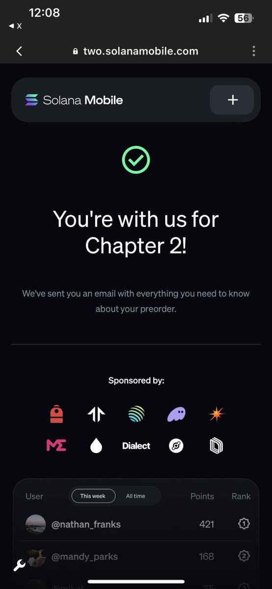 Just preordered my <a href="/solanamobile/">Seeker | Solana Mobile</a> phone hyped for the unlimited potential! 
If you are interested use my referral link!

solanamobile.com/refer/Sol_tanO…