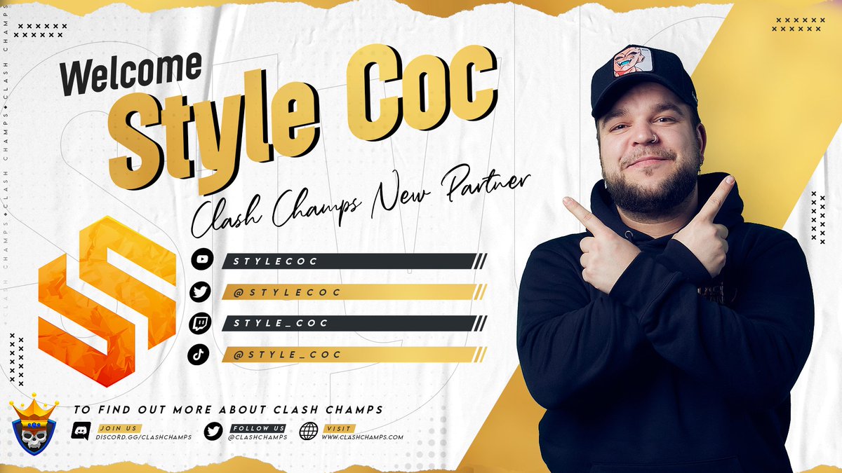 🎉 Thrilled to welcome <a href="/Style_coc/">Style</a> 🇪🇸 to the Clash Champs family! 💙💛

An OG of the game, official <a href="/Twitch/">Twitch</a> partner, and Supercell content creator, Style brings epic casting skills and legendary gameplay! 🎮🌟

📺 Follow him on YouTube: youtube.com/c/Stylecoc