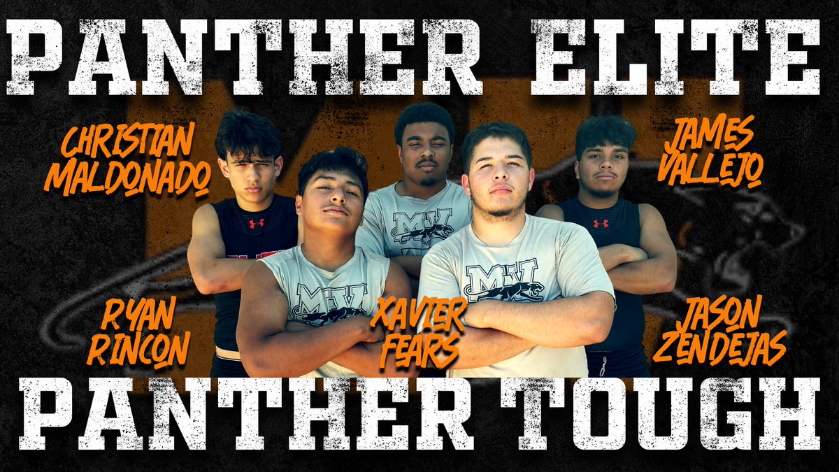 MVHS Football (@mvhspanthersfb) on Twitter photo 💥Spring 2024 Panther Elite💥
Big Skill - 2025 DL <a href="/XTooBig_44/">Xaiver Fears</a>
Mid Skill - 2025 LB <a href="/JamesVallejo23/">James Vallejo</a>
Mid Skill - 2025 RB Ryan Rincon
Mid Skill - 2026 RB @sertified244
Skill - 2026 DB Christian Maldonado
#PantherTOUGH #PantherElite 💥Spring 2024 Panther Elite💥
Big Skill - 2025 DL <a href="/XTooBig_44/">Xaiver Fears</a>
Mid Skill - 2025 LB <a href="/JamesVallejo23/">James Vallejo</a>
Mid Skill - 2025 RB Ryan Rincon
Mid Skill - 2026 RB @sertified244
Skill - 2026 DB Christian Maldonado
#PantherTOUGH #PantherElite