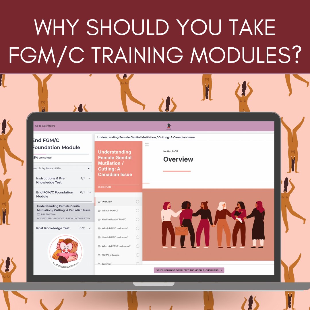 Why should you take the FGM/C Training? Because FGM/C is a form of gender based violence and prevention requires education. Take the free training today: endfgm.ca #EndFGM #OurIssueToo #HerVoiceMatters #EndFGMCanada #WomensRights #educateyourself #HumanRights
