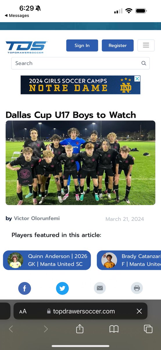 Brady_Catan's tweet photo. Thank you to @TopDrawerSoccer for the article ahead of @manta_soccer’s debut in @dallascup this weekend. Me and my team are looking forward to showcasing our abilities at one of the biggest stages in the world. @WJsoccer @wearesoccer_oh @OhioSportsNet @tony_catan @Sports_Recruits https://t.co/nvZR7Zhgec