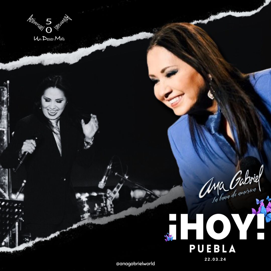anagabrielworld's tweet photo. La fiesta llega hoy a ¡𝑃𝑢𝑒𝑏𝑙𝑎! 🇲🇽 El world tor de las bodas de oro #𝑈𝑛𝐷𝑒𝑠𝑒𝑜𝑀𝑎́𝑠 🦋 apenas comienza 🤩

¡No te quedes por fuera!

🎟️ Link In Bio

#AnaGabriel #50Aniversario #MundoAG #Fanpage #Tour2024 https://t.co/U9TeKHcJA3