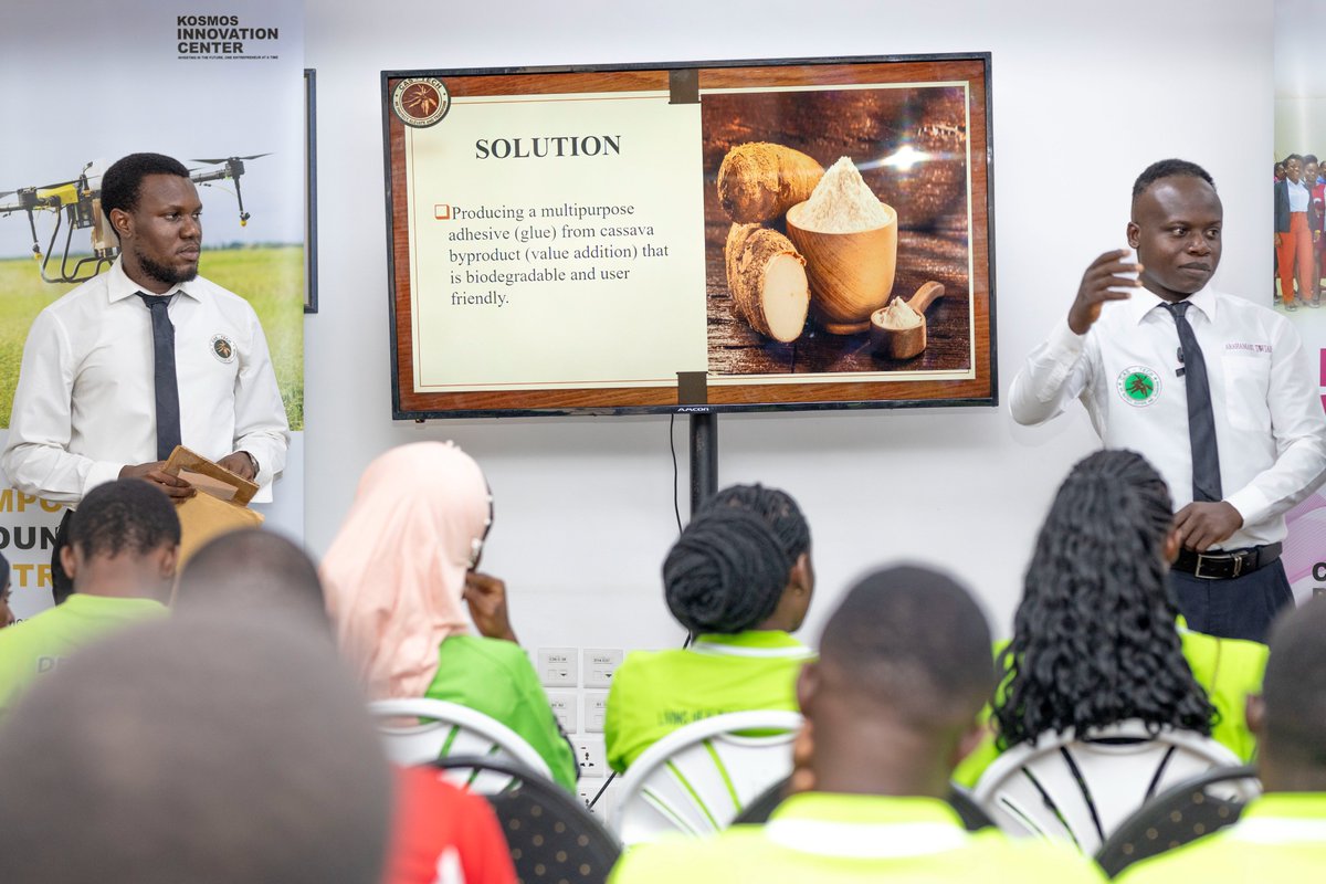 CAS-TECH Glue (Takoradi Technical University) is into harnessing cassava byproducts and process it into biodegradable, user friendly and multipurpose adhesive (glue) for wood and wallpaper industries. ​ #AgriTechChallengePro​ #mastercardfoundation​ #YouthEmpowerment