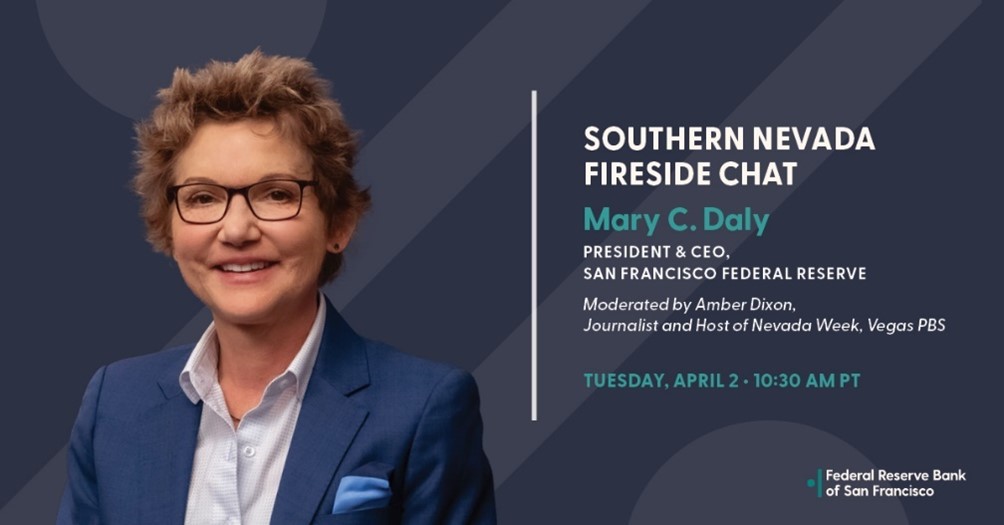 Join us for a fireside chat from Southern Nevada, with a conversation between @MaryDalyEcon about inflation, the labor market, and the state of the economy. The event will be moderated by @Amber_R_Dixon, journalist and host of Nevada Week on @VegasPBS. sffed.us/3x65OBg