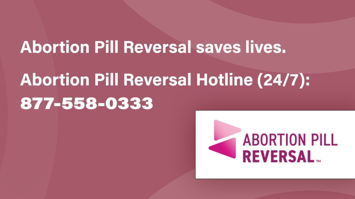 Abortion Pill Reversal is nearly 70% effective when begun within 72 hours after the first abortion pill, mifepristone, has been taken.

Abortion Pill Reversal hotline: 877-558-0333
buff.ly/3kXAkCf

#abortionpillreversal
#aaplog
#prolifeobgyns
#obgynintegrityinmedicine