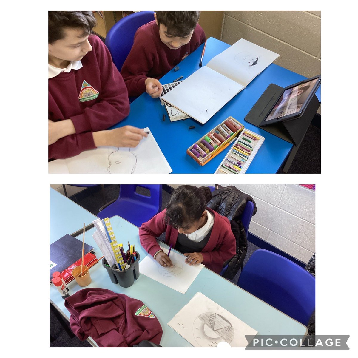 Today Year 6 got to show off their amazing art skills with their family in a ‘Sketch and Chat’ session! It was so lovely to see you all immersing yourselves in Art together 🌈✨ @MabLanePri #IQMfamily @MissWilliamsMLP @MissGrovesMLP