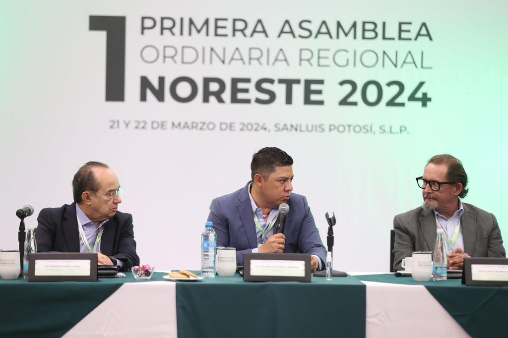La @ASF_Mexico participa en la 1ª Asamblea Ordinaria Regional Noreste 2024 de la Comisión Permanente de Contralores Estados-Federación con la @CGE_SLP y la @SFP_mx