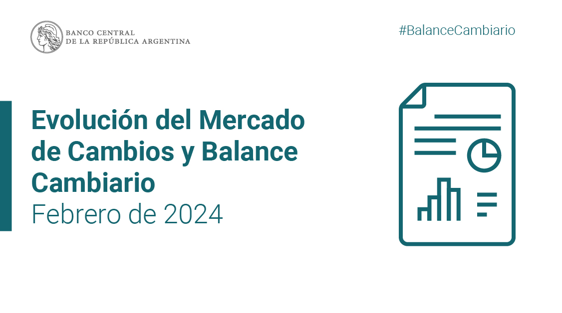 BancoCentral_AR's tweet photo. Publicamos el Informe de Evolución del Mercado de Cambios y Balance Cambiario de febrero de 2024, que analiza la evolución de las compras y ventas de moneda extranjera en el mercado de cambios. #BalanceCambiario 

Más información:
https://t.co/FSdpfi27zE