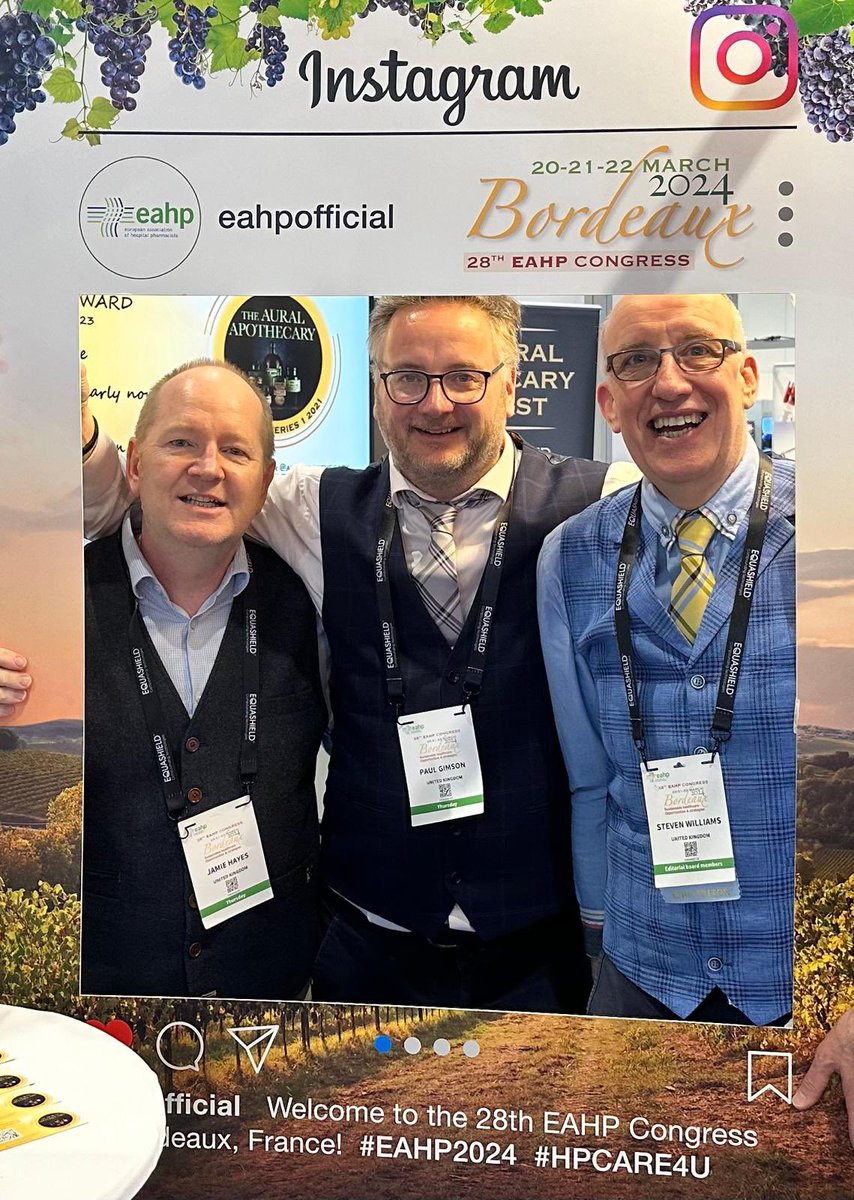 Bordeaux is done! Thank you to @EAHPtweet for inviting us and for a great conference, to everyone who came to watch and to all the amazing hospital pharmacists we chatted to while we there.

Read about it here…theauralapothecary.com/blog/au-revoir…