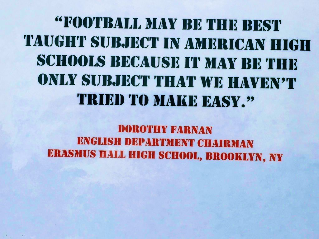 In 1997 after taking the HFC job at Gold Beach High School in Gold Beach, Oregon. I put this sign up outside my office on the Football Bulletin Board. <a href="/chriscfore/">Chris Fore</a> took a picture of it &amp; it’s travel the social media world several times. It will finally come down after Spring Break