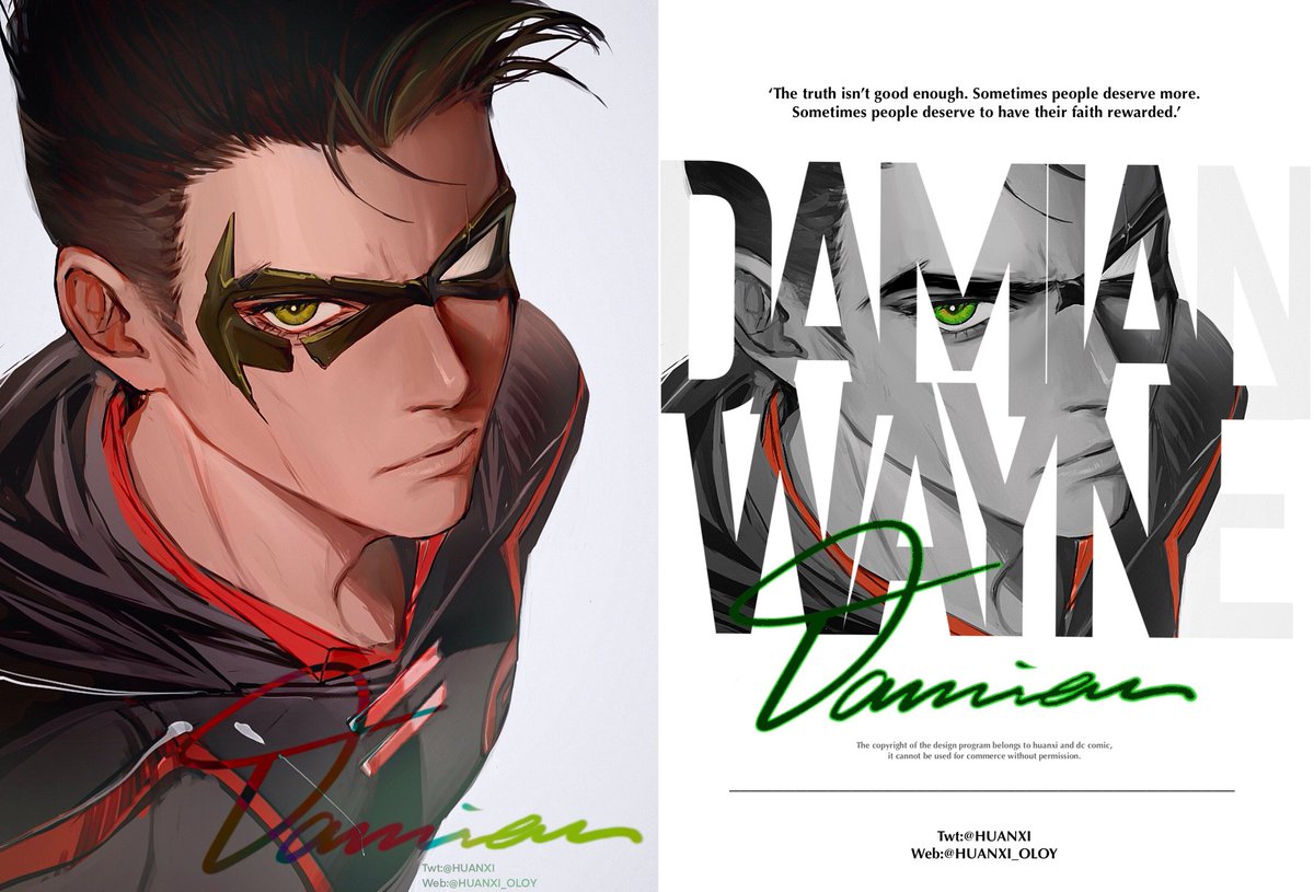 准备印点damian的小卡片送朋友们😆 #damian #DamianWayne #DC