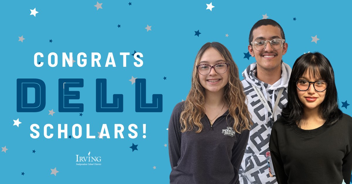 3⃣ #myIrvingISD seniors earned college scholarships 💰 through the Michael and Susan Dell Foundation! 🎉 Read to learn more about this prestigious recognition 👉 sites.irvingisd.net/insider/2024/0… #IISDReimagined