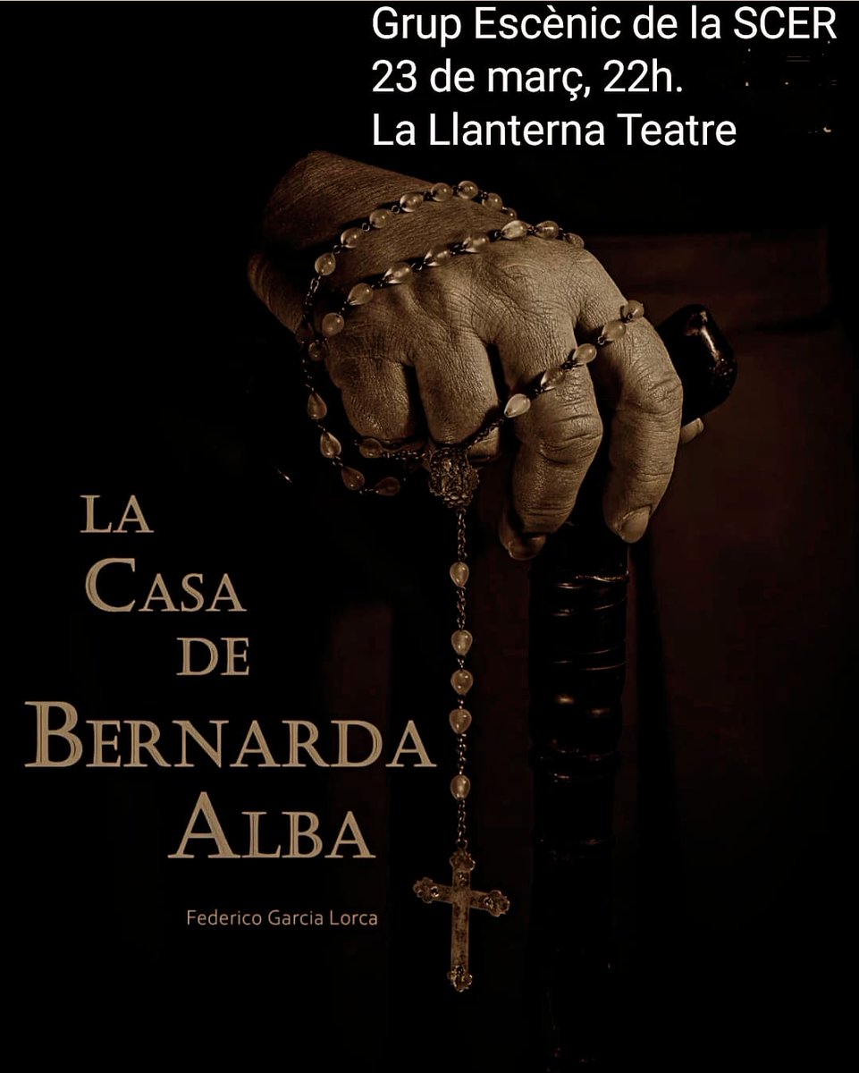 Dissabte 23 de març cloenda de la mostra de teatre amateur de #moradebre organitzada pel #grupteatralmoradebre amb la col·laboració de <a href="/Ajmoradebre/">Móra d'Ebre</a> i #lallanternateatre. El Grup Escènic de la SCER de #ametllademar presenta "La casa de Bernarda Alba"