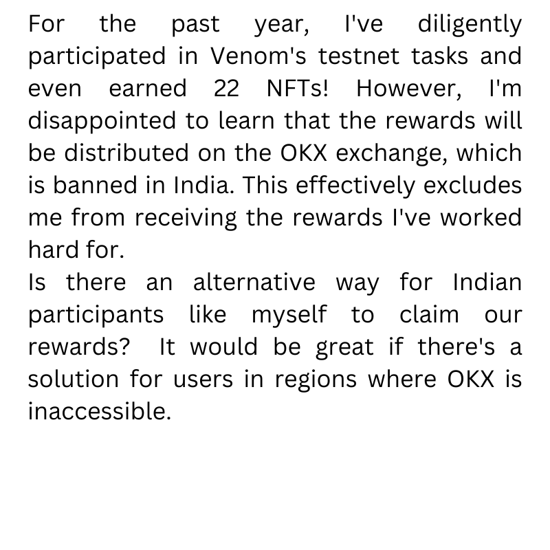 arunkamble29's tweet photo. @VenomFoundation @okx https://t.co/kee6uBqv7D