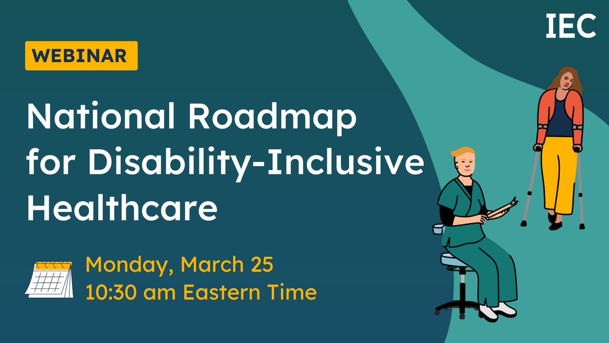 Join us Monday, 3/25, at 10:30 am ET to learn about the National Roadmap and how to use it for action. 💻Register now: bit.ly/IECRoadmapweb Featuring: BJ Stasio, self-advocate Craig Escudé from @ReplacingRisk Dian Chin Kit-Wells from @AADMD