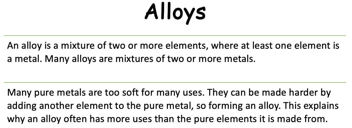 mvs_29's tweet photo. Alloys. #gcse #bonding #alloys https://t.co/35AL0jr678