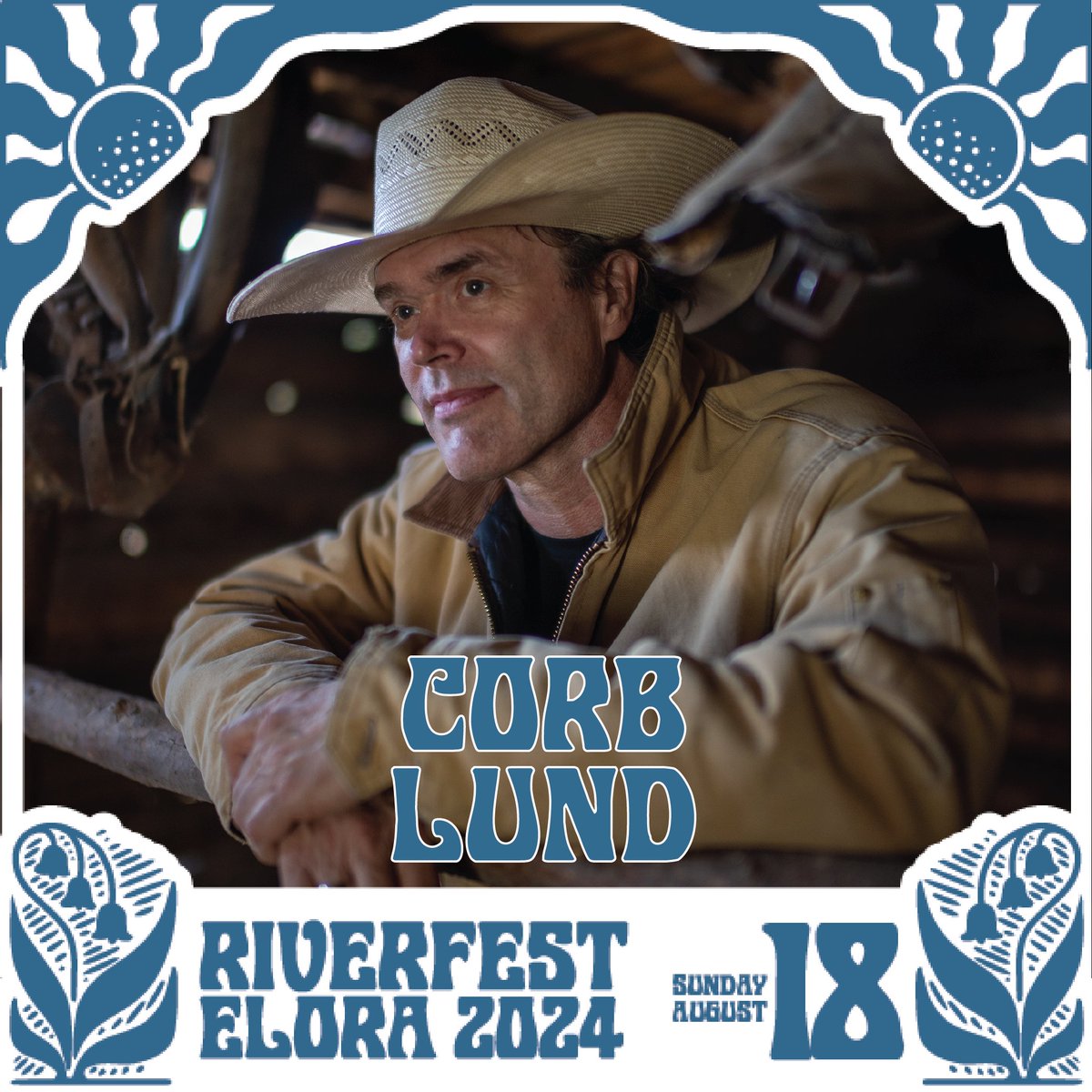 Hey! I get to be a country band at the rock fest, which is one of my favourite things to be. August 18th, @riverfestelora See ya there! Tickets are available now. 🎟 corblund.com #RFE2024