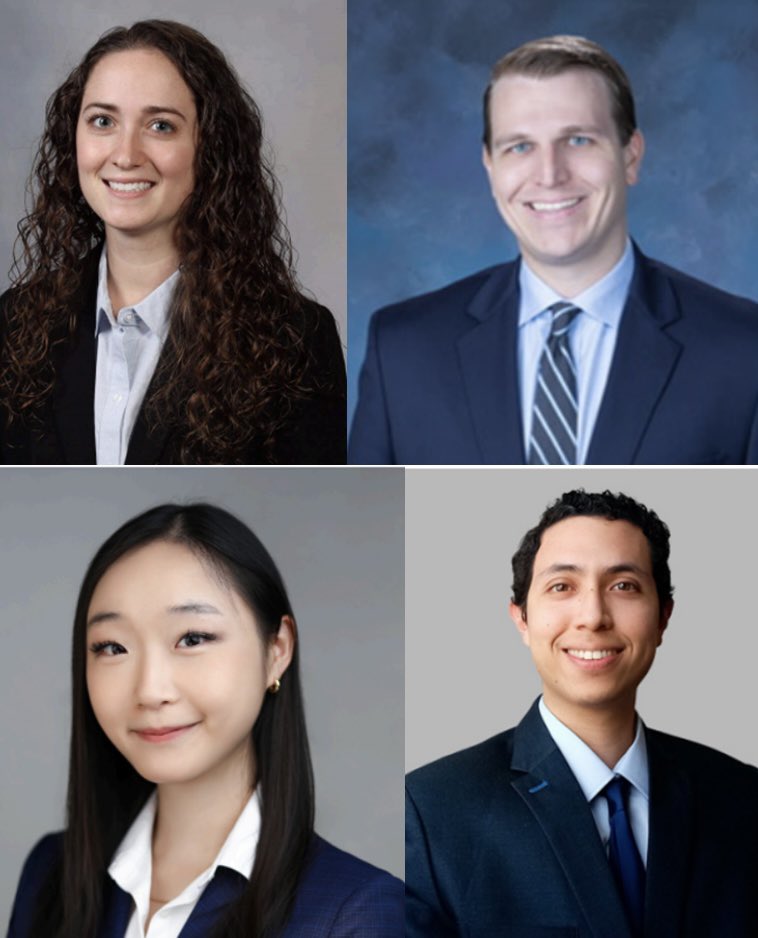 Congrats and welcome to our incoming General Surgery interns! Shalyn Fullerton – Mayo Clinic Alix School of Medicine, Anthony Quagliano – Nova Southeastern University, Rachel Lew – University of Hawaii, Jorge Cornejo Aguilar - Universidad Ricardo Palma Facultad de Medicina Humana