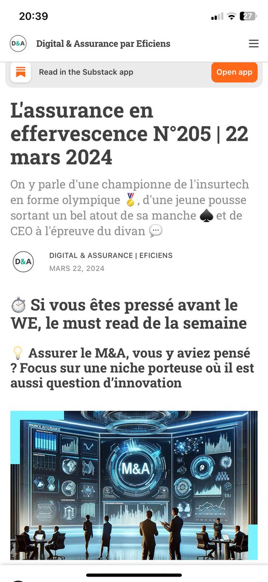 ☑️les info clés hebdomadaires de l’#Insurtech : 🔹Nouveau partenariat en France pour @Insurelyapp 🇸🇪avec @BNPParibas 🤩👌 🔹Très belle levée 💰pour @TheCareVoice 🏥⚕️👌🤩 🔹Levée 💰pour @anozrway WAY en prévention cyber 🏴‍☠️ …. urlz.fr/pZD8 🙏@eficiens