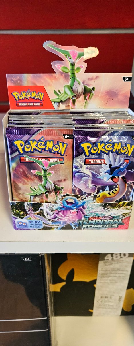 Fanboygamingcom's tweet photo. Today is the official launch of Pokémon Temporal Forces! And we have plenty of products available. #temporalforces #boosterpacks #boosterbox #etbs #newrelease #officialstore #tcg #newproduct #otayranch #chulavista https://t.co/q0HWqdjzTt