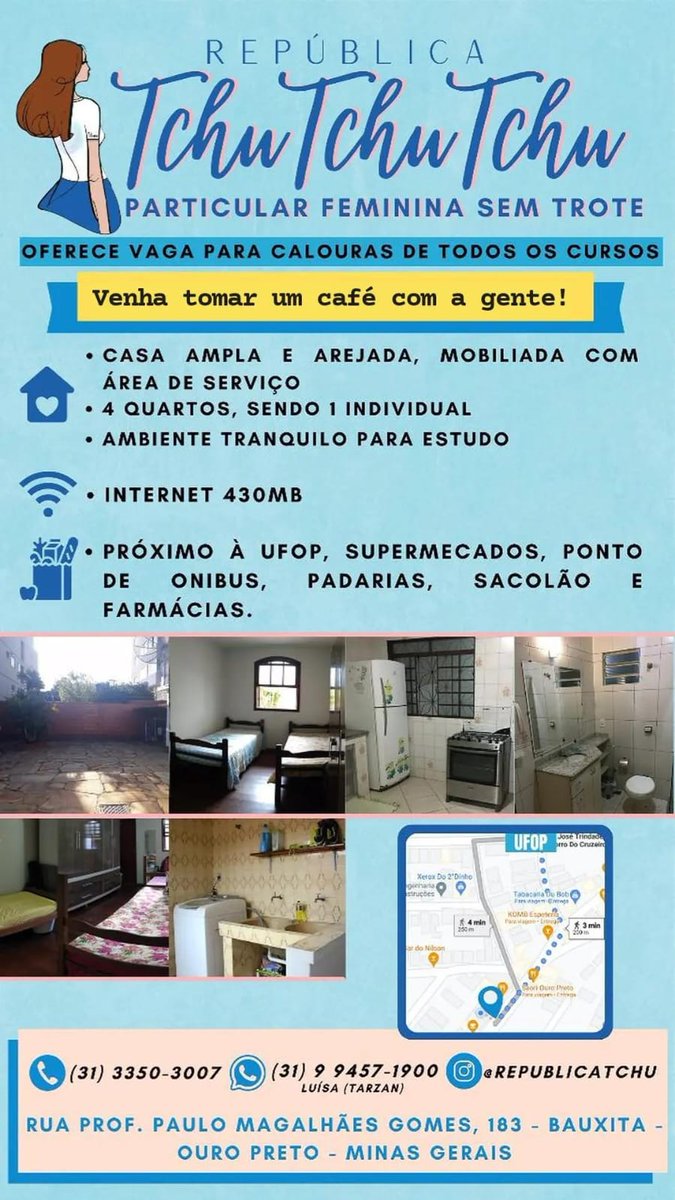 republicatchu3's tweet photo. @studym4k0 Parabeens pela aprovação!! Se estiver procurando lugar para morar, venha nos fazer uma visita. Estamos pertinho da UFOP!! Dê uma olhadinha no nosso insta @republicatchu 💙 https://t.co/u6BlvGXHHs
