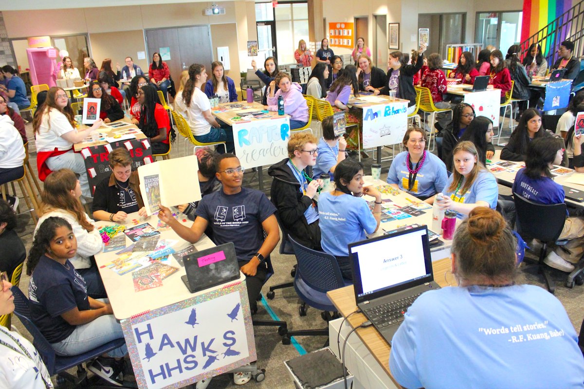 AnnRichardsSF's tweet image. We have a lot of #ARSpride for the @AnnRichardsLib team after hosting this year&apos;s Battle of the Books between twelve schools from Austin ISD and Pflugerville ISD. Participants read ten books and answered trivia style games. There were prizes, raffles, food, and fun!