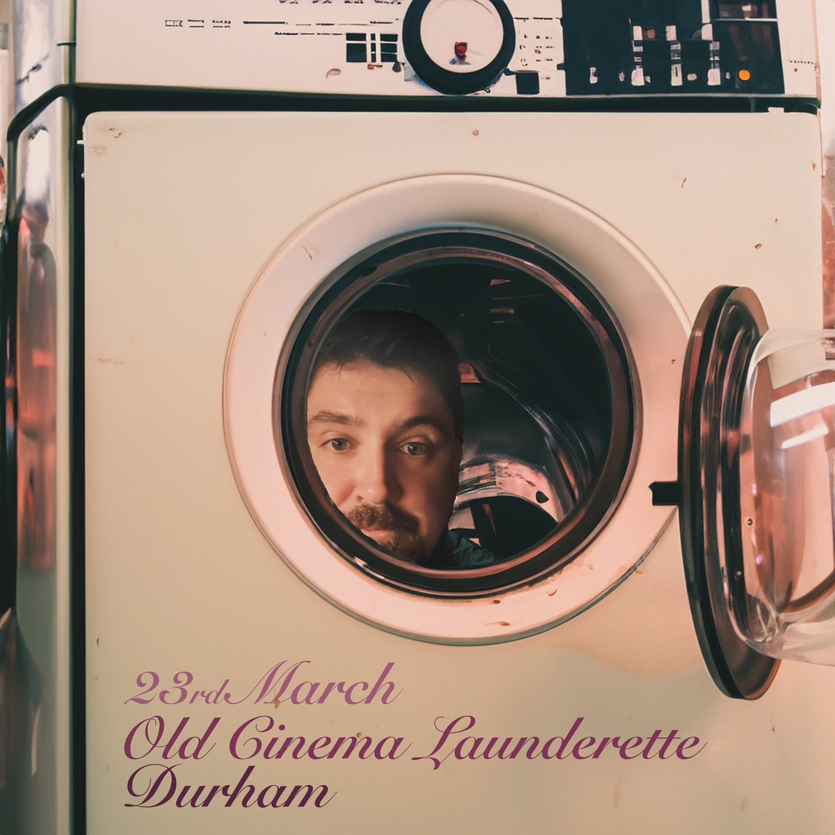Come for a spin with me tomorrow in Durham’s Old Cinema Launderette. Doors 7pm C Dunx 7.45pm wegottickets.com/event/606709/ @WishyWashyMusic