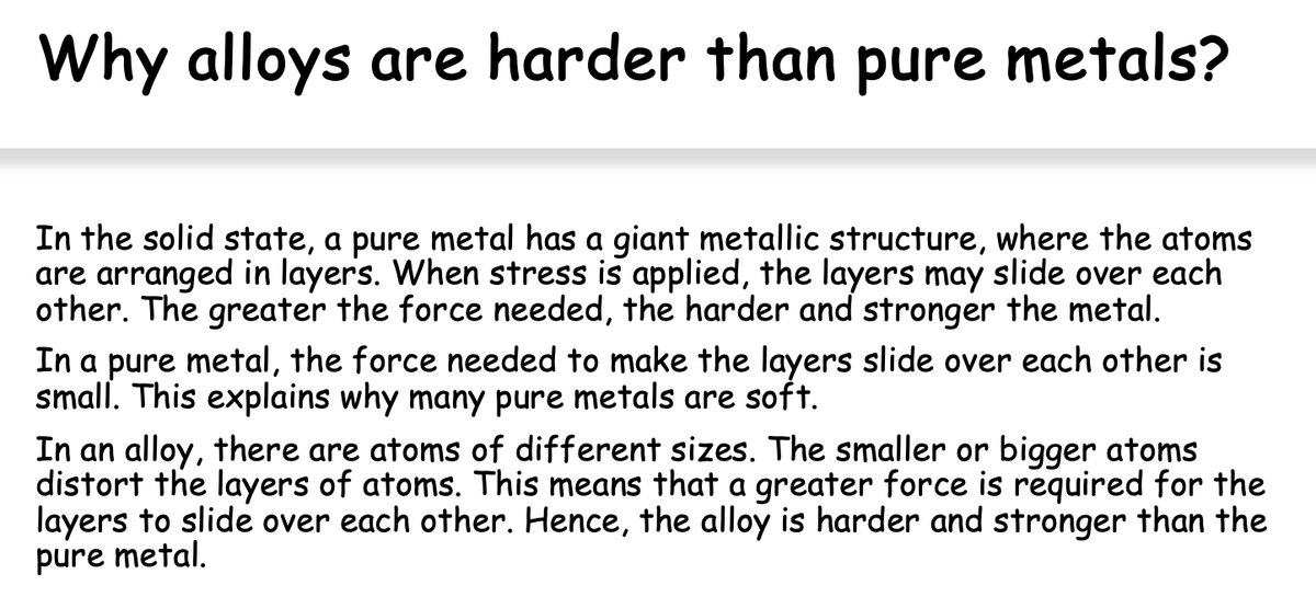 mvs_29's tweet photo. Alloys #gcse #bonding #alloys https://t.co/RdDClhPp8B