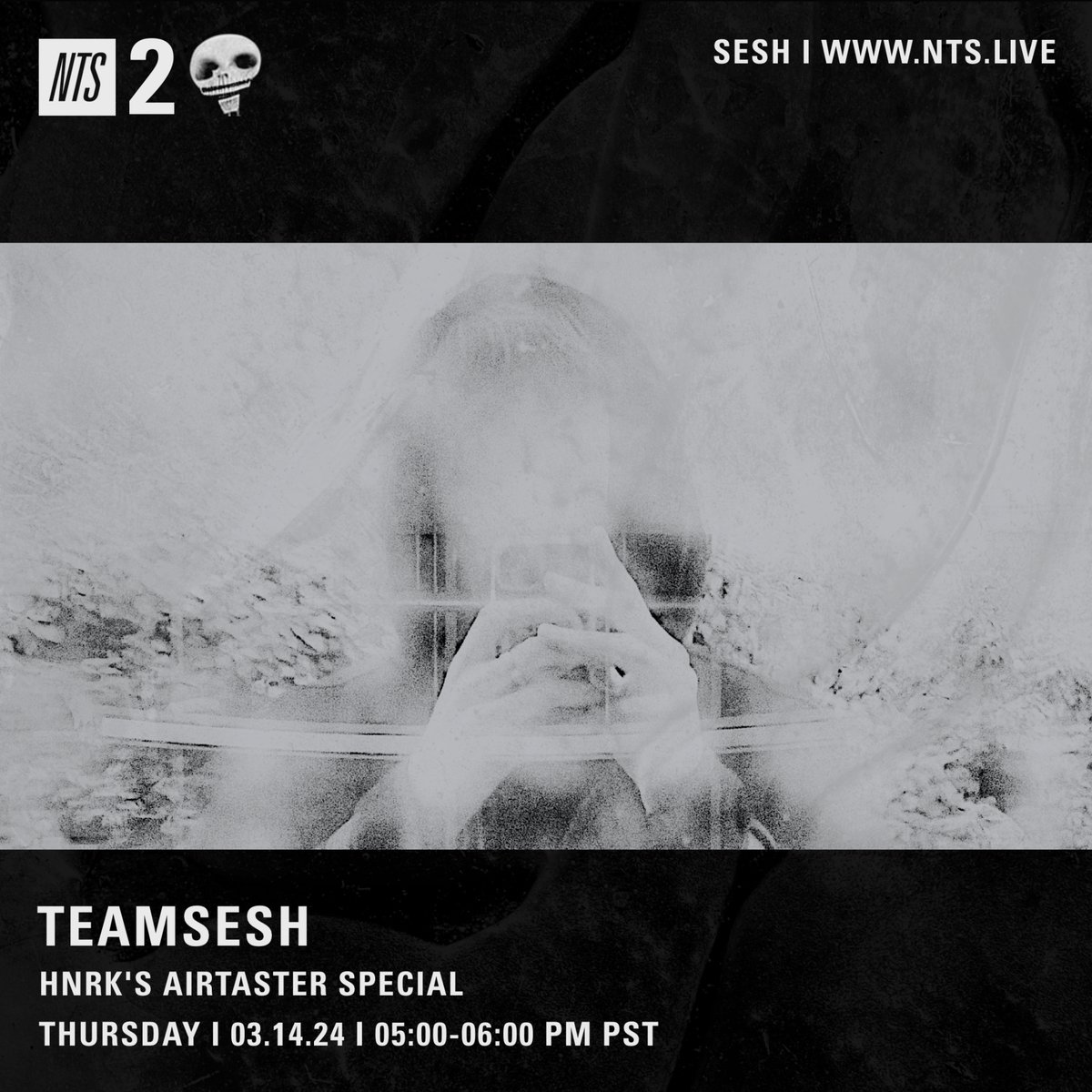 The 65th @SeshCompound @NTSlive radio show (03/14/24) now archived on Soundcloud & the NTS website - This one is a 1 hour ambient airtaster special by myself (that's @hnrk_) on.soundcloud.com/1nFyc3paYeEH5G… Art by (and is) me NTS Archive + Complete Tracklist: nts.live/shows/team-ses…