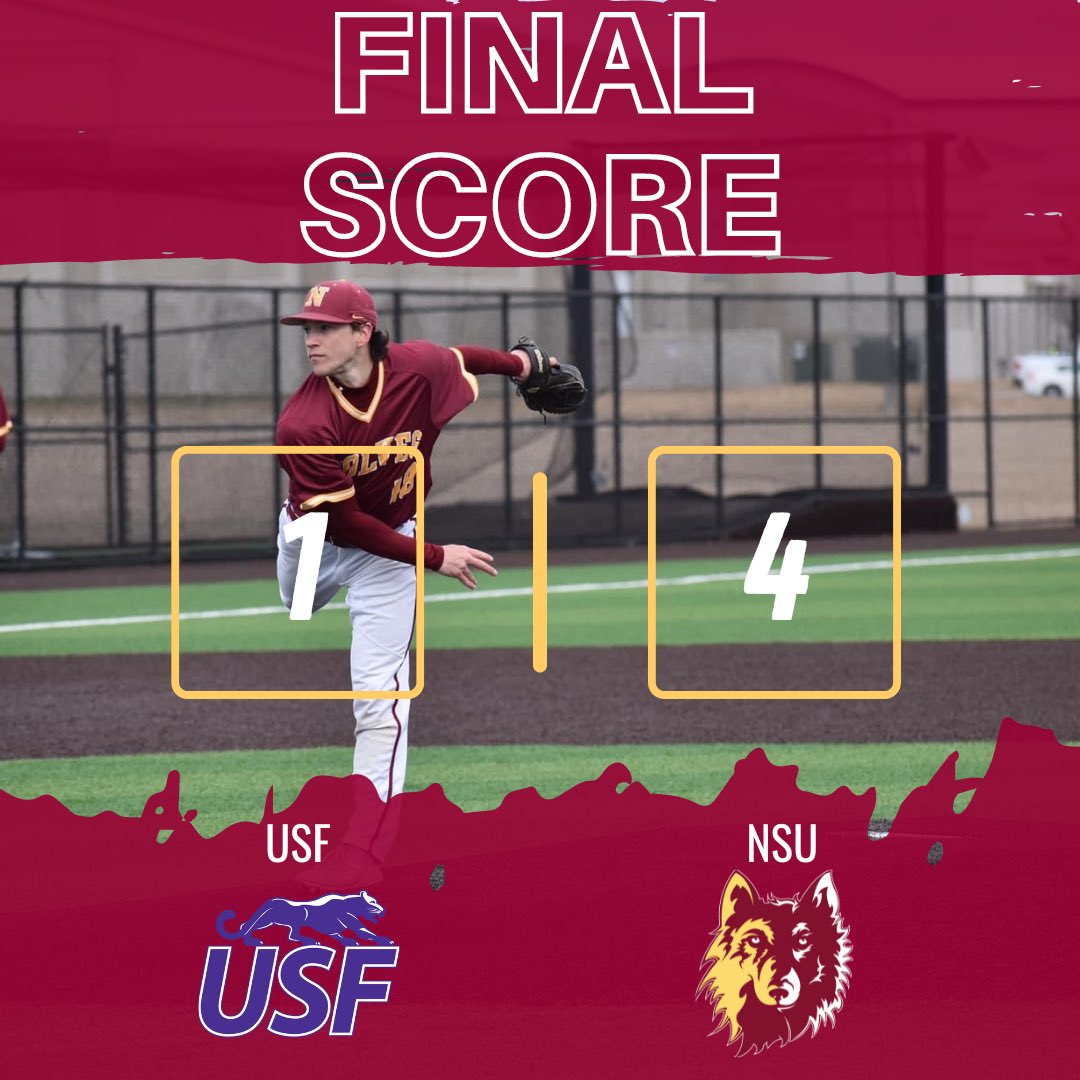 WOLVES WIN!!!

Mike Chevalier gets the win going 6 innings, 1 R, 5 K’s. Burkholder gets the save. Friedges goes 2-4, RBI. Phillips goes 3-4, RBI, 2B. 

#GoWolves 🐺