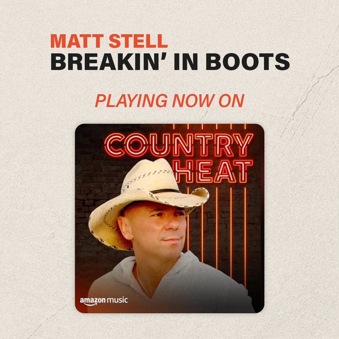 Fridays are for Breakin’ in Boots! Thanks for including my song. Listen to “Country Heat” on @amazonmusic: bit.ly/3PAe3vL