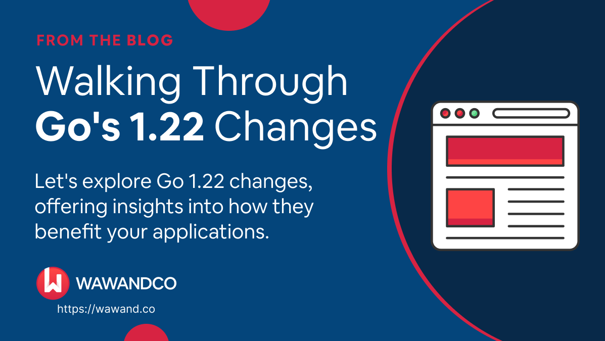 wawandco's tweet photo. Dive into our latest blog post where we walk you through the prominent updates and their opportunities for your Go applications. Don't miss out! ⬇️
https://t.co/FiqDqhAunW

#Wawandco #FromTheBlog #GoLang #SoftwareDevelopment #Go122Changes https://t.co/J6OWC0d6sN